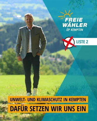 Social-Media-Motiv zur Wahlkampagne von Christian Schoch für Umwelt- und Klimaschutz in Kempten