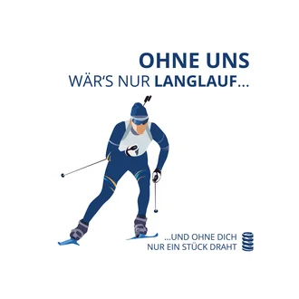 Mockup mit Smartphone und vier Social-Media-Postings der Dr. Werner Röhrs GmbH & Co. KG, jeweils mit technischen Illustrationen und humorvollen Aussagen wie „Ohne uns wär’s nur ein Pfeiler“ – visuelle Employer-Branding-Kampagne zur Bedeutung technischer Federn in Alltagsanwendungen wie Navigation, Windkraft, Seilbahn und Biathlon.