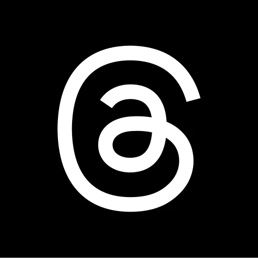 Threads-Logo im Original-Kachelstil – Social-Media-Icon für textbasierte Kommunikation und digitale Diskussionen